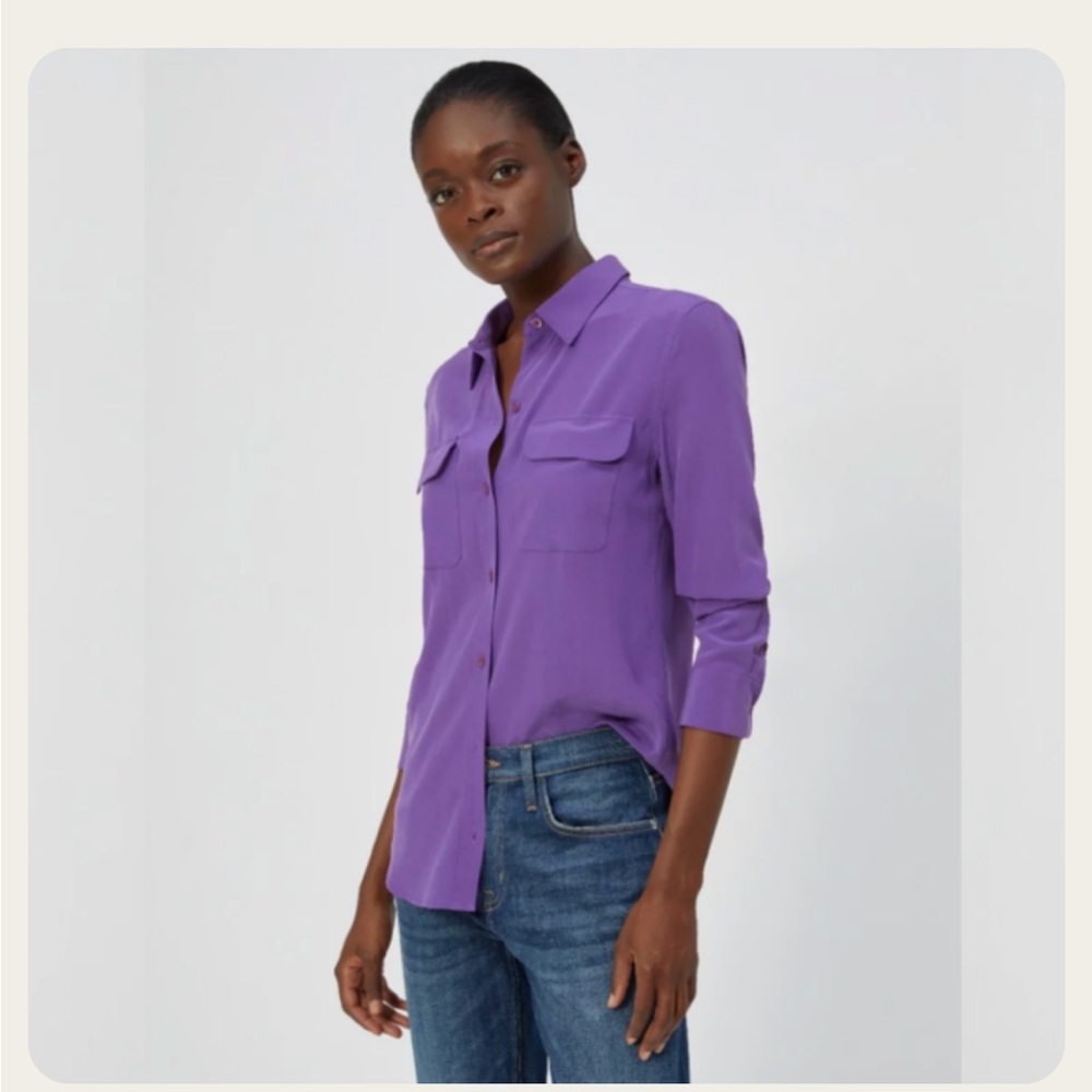 Equipment Purple Button Down Shirt